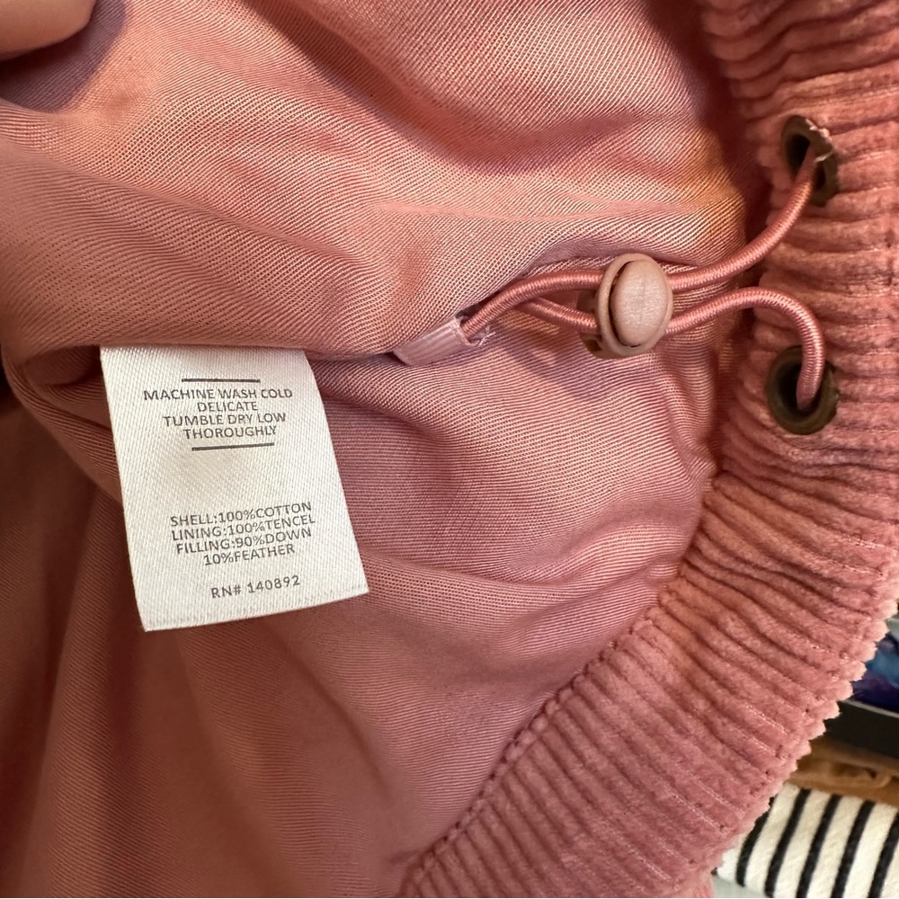 Marine Layer Pink Corduroy Puffer Jacket - Picture 5 of 5